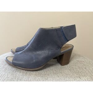 Josef Seibel Bonnie Booties Women's 9 40 Leather Peep Toe Block Heeled